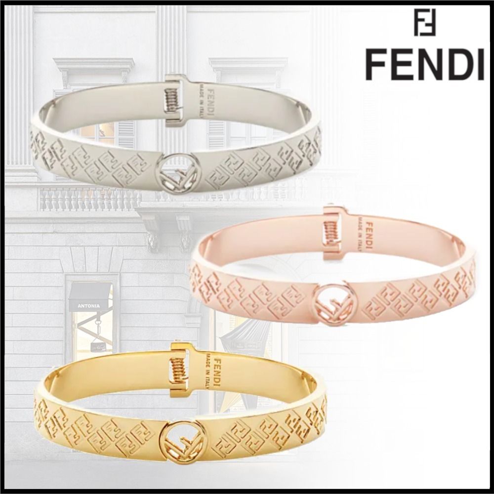 FENDI】FFブレスレット ロゴ FFモチーフ バングル / ゴールド (FENDI FENDI】FFブレスレット ロゴ FFモチーフ バングル / ゴールド (FENDI