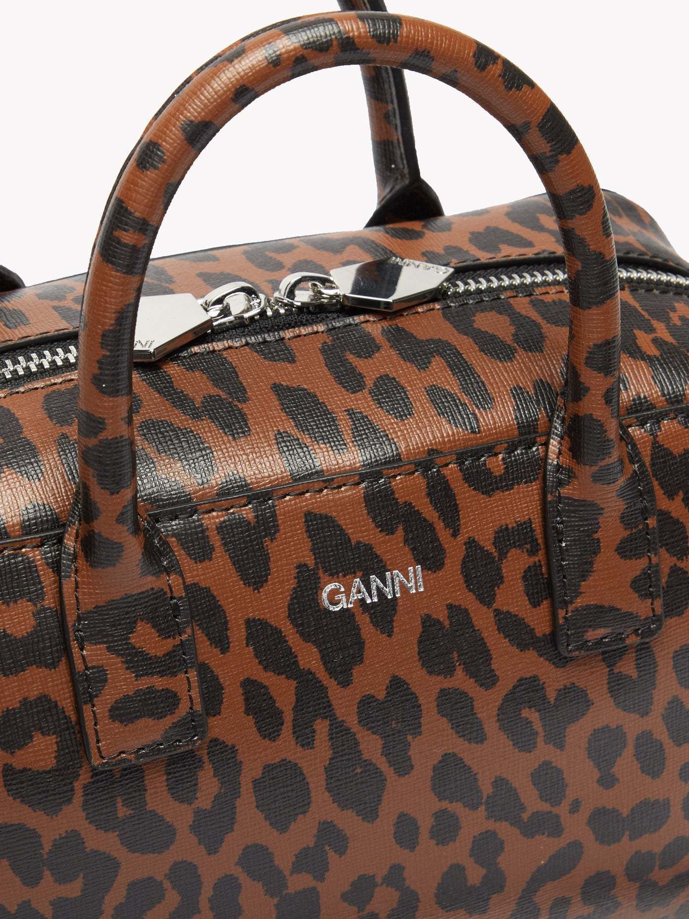 GANNI】お出かけに♪ レオパード ポルカドット レザー バッグ (Ganni GANNI】お出かけに♪ レオパード ポルカドット レザー バッグ (Ganni