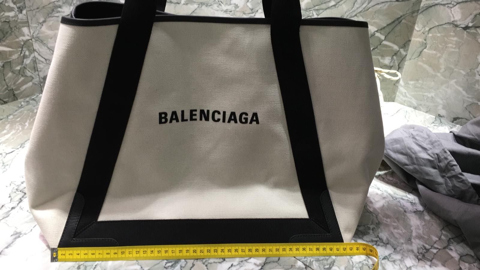 関税込☆BALENCIAGA☆大定番人気トートNAVY CABAS☆Mサイズ ...