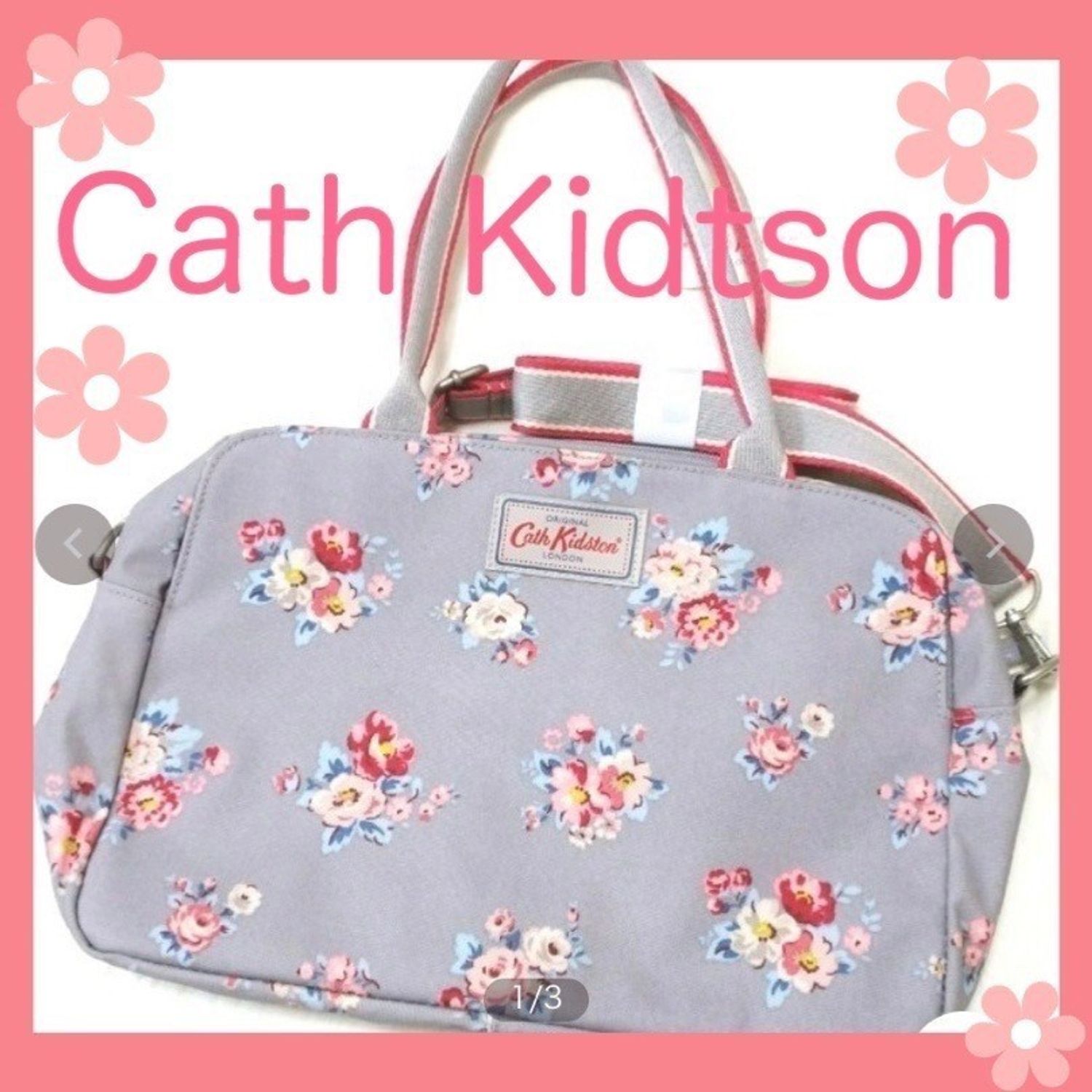 人気 ギフトにも キャスキッドソン サムソンバッグ グレー花柄 Cath Kidston ショルダーバッグ ポシェット 5137 Buyma