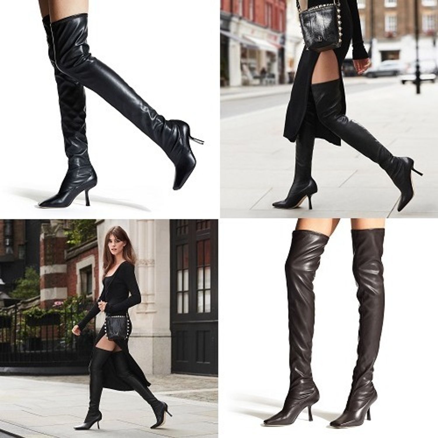 Jimmychoo Mire 85 キッドレザー スクエアトゥ ニーハイブーツ Jimmy Choo ロングブーツ Buyma