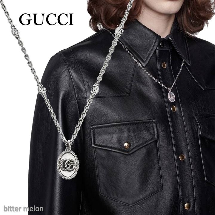 直営店【GUCCI グッチ】ダブルG シルバー ネックレス (GUCCI 直営店【GUCCI グッチ】ダブルG シルバー ネックレス (GUCCI