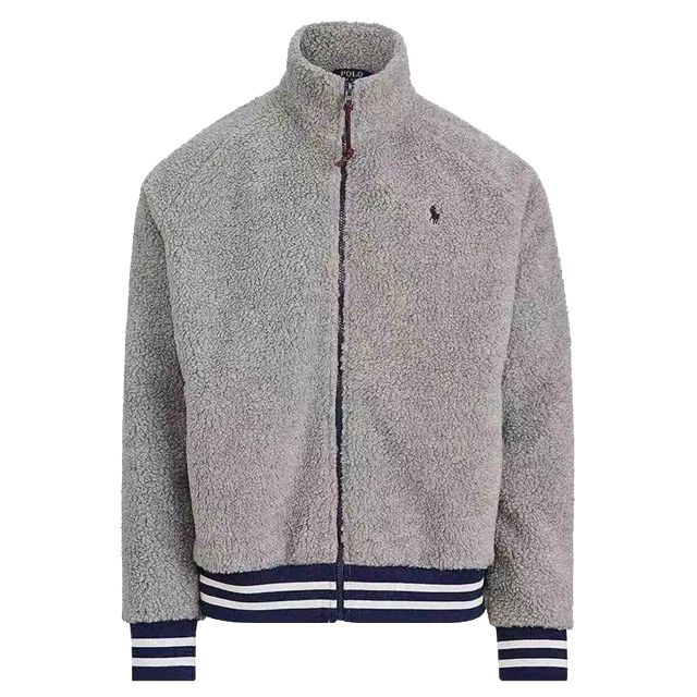 RalphLaurenラルフローレンフリース起毛トラックジャケット Grey 新品在庫あり POLO フリースジャケット ポロラルフローレン LAUREN RALPH その他