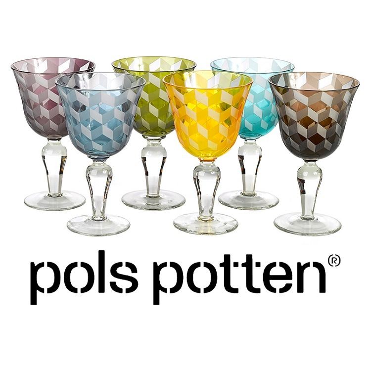 人気【Pols potten】ワイングラス マルチカラー 6個セット (pols 人気【Pols potten】ワイングラス マルチカラー 6個セット (pols