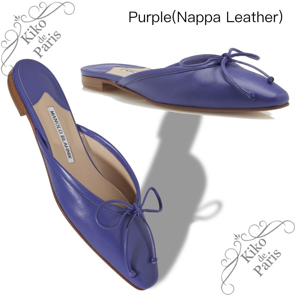 ♪Manolo Blahnik♪ BALLERIMU フラット ミュール (Manolo Blahnik ...