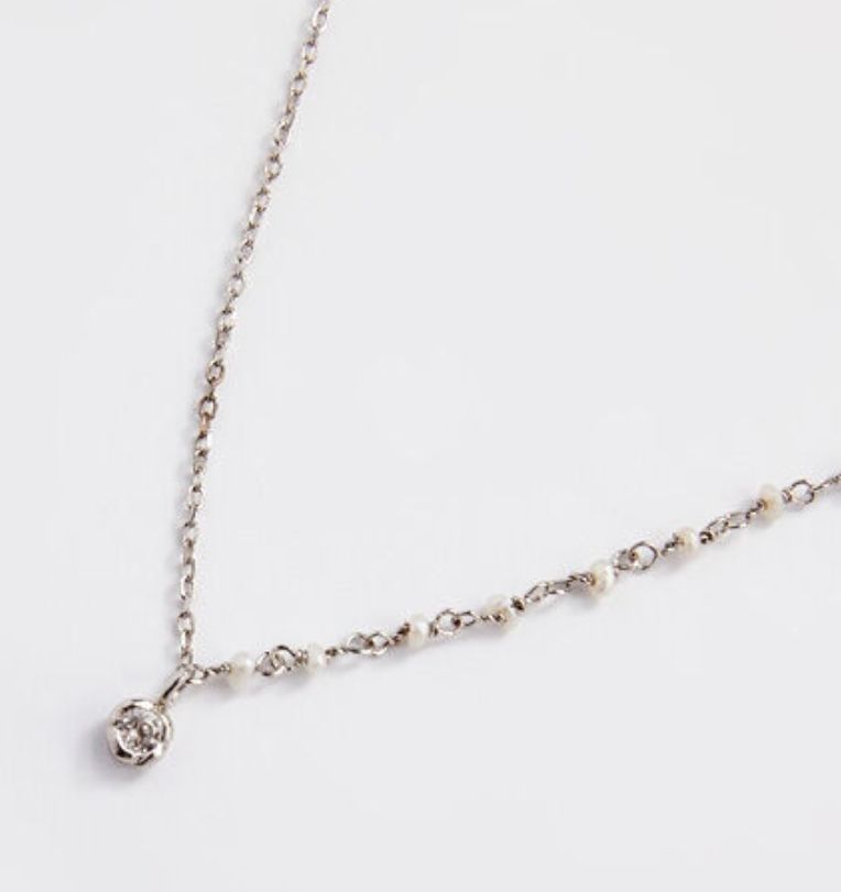 韓国発【Hei】crystal unbalance pearl necklace☆追跡付 (Hei 韓国発【Hei】crystal unbalance pearl necklace☆追跡付 (Hei