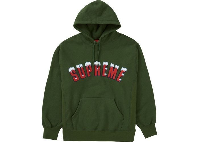 SUPREME シュプリーム★Icy Arc 雪が積もったロゴ★フーディ SUPREME シュプリーム☆Icy Arc 雪が積もったロゴ☆フーディ