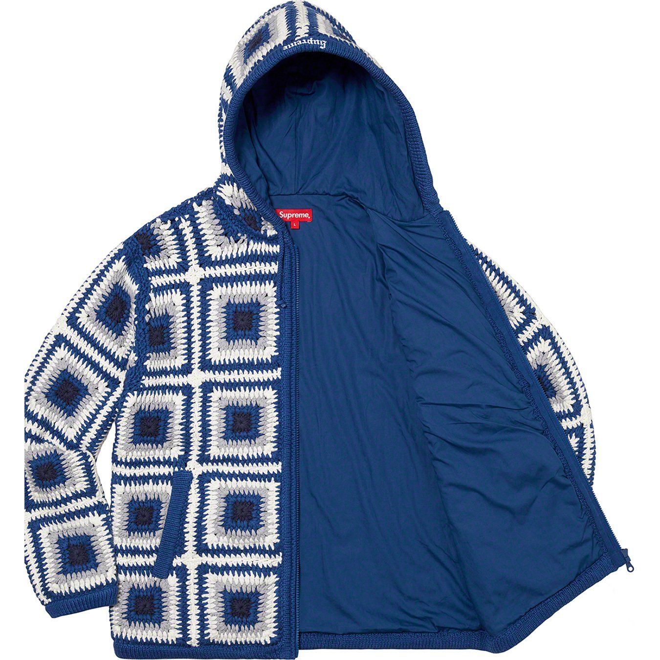 スウェット・トレーナー FW20 Supreme Crochet Hooded Zip Up Sweater Supreme Crochet Hooded Zip Up Sweater (FW20) - $298