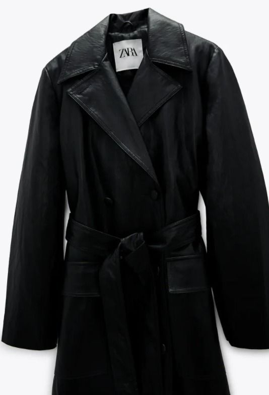 ZARA】Eco leather trench coat ☆ LIMITED EDITION (ZARA/コート ZARA】Eco leather trench coat ☆ LIMITED EDITION (ZARA/コート