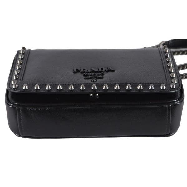 PRADA〔プラダ〕レザースタッズクロスボディハンドバッグ (PRADA PRADA〔プラダ〕レザースタッズクロスボディハンドバッグ (PRADA