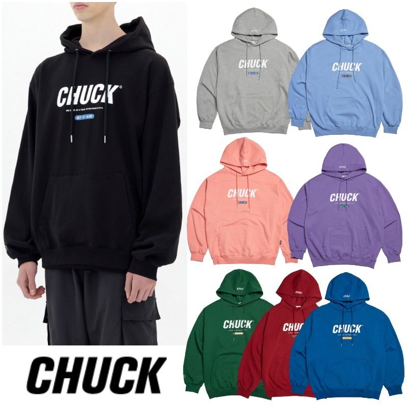 CHUCK】NiziU☆マヤ着用 Chuck signature logo hoodie 8色 (CHUCK CHUCK】NiziU☆マヤ着用 Chuck signature logo hoodie 8色 (CHUCK