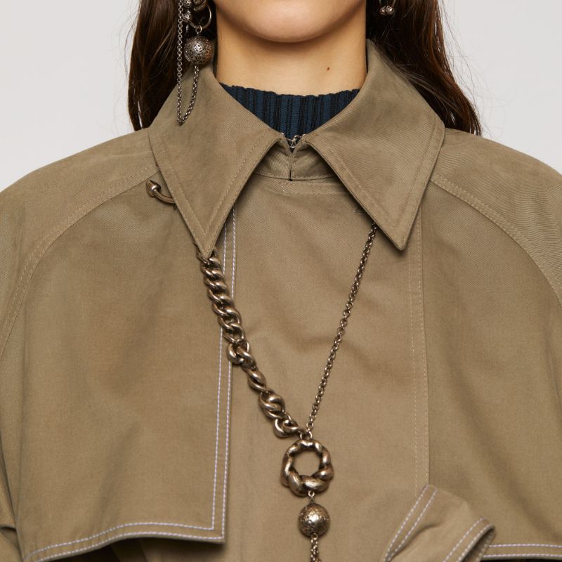 20AW NEW】Acne_women/ダブルブレストトレンチコート/グレー系 (Acne 20AW NEW】Acne_women/ダブルブレストトレンチコート/グレー系 (Acne
