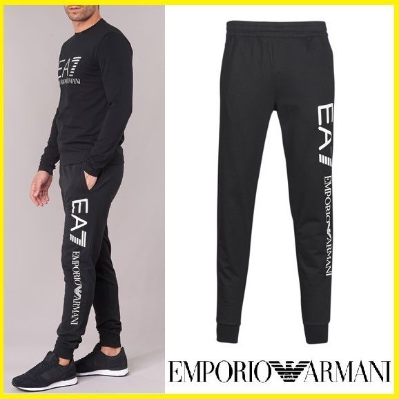 EMPORIO ARMANI EA7☆サイド・ロゴ☆コットン☆ジョガーパンツ