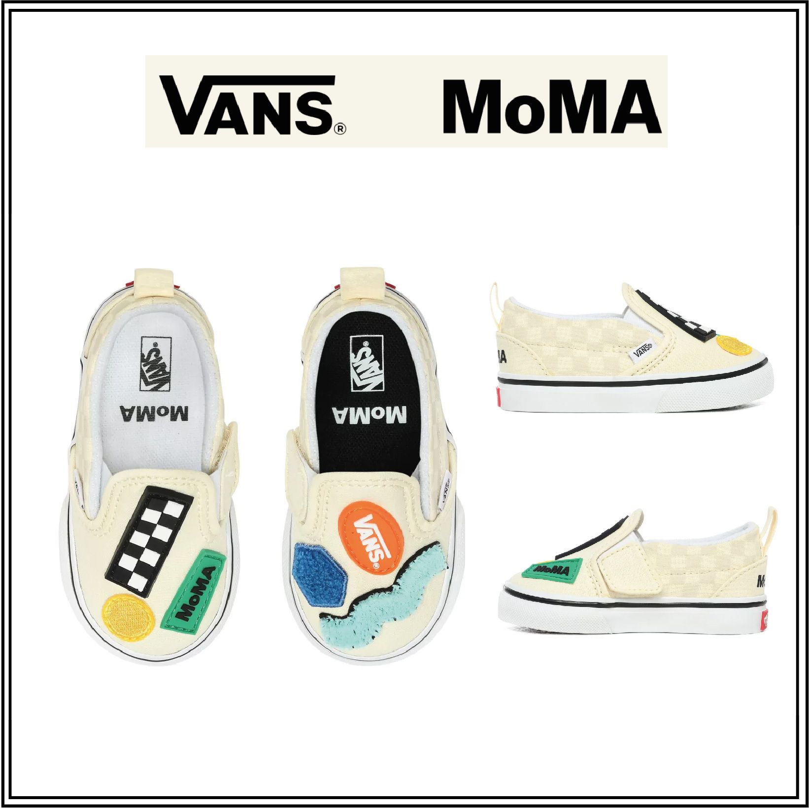 送料込 日本未入荷【VANS x Moma】バンズ スリッポン1- 4歳 (VANS 送料込 日本未入荷【VANS x Moma】バンズ スリッポン1- 4歳 (VANS