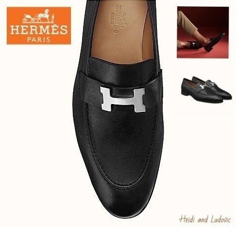 HERMES】DHL発送! モカシン「Paris パリ」/シルバー金具/ Noir (HERMES HERMES】DHL発送! モカシン「Paris パリ」/シルバー金具/ Noir (HERMES