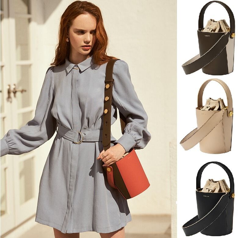○○韓国バッグ○○イエムスコール BUCKET SHOULDER BAG 牛革♪ (HIEMS ○○韓国バッグ○○イエムスコール BUCKET SHOULDER BAG 牛革♪ (HIEMS