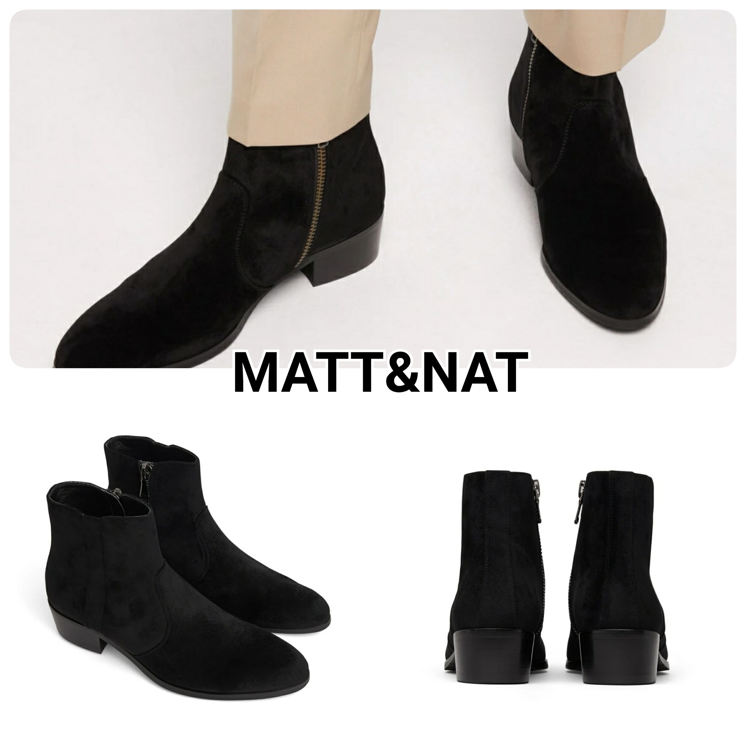MATT&NAT*新 ZACK メンズ 秋冬 お洒落 ショートブーツ 無地 (MATT&NAT MATT&NAT*新 ZACK メンズ 秋冬 お洒落 ショートブーツ 無地 (MATT&NAT