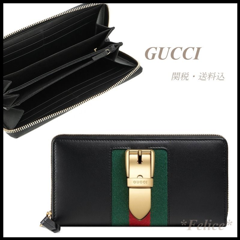 GUCCI〔シルヴィ〕レザー ジップアラウンドウォレット