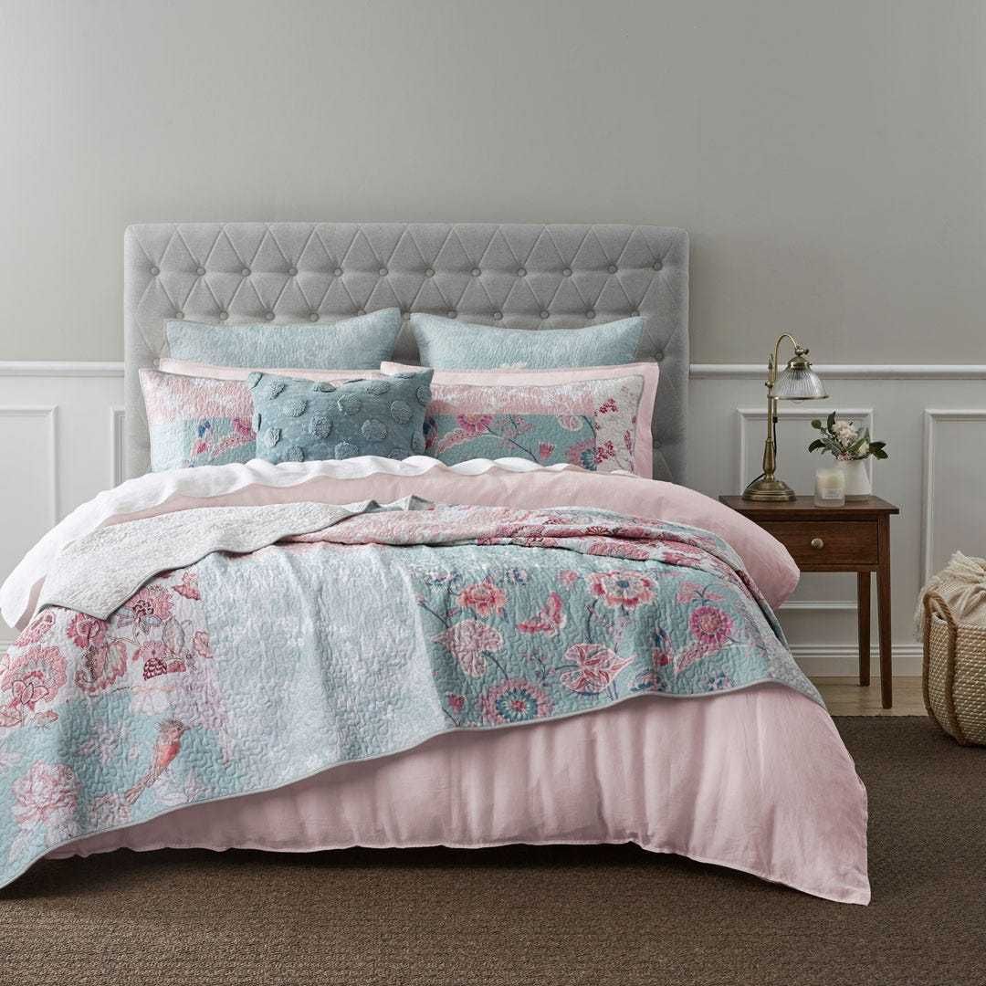 Bed Bath'N Table□フレンチフラワーベッドスプレッド枕カバー (BED Bed Bath'N Table□フレンチフラワーベッドスプレッド枕カバー (BED