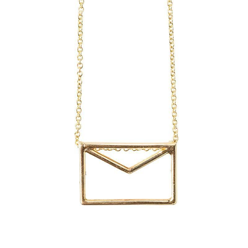ALIITA】CARTA PURA NECKLACE 9K YELLOW GOLD 手紙モチーフ (ALIITA ALIITA】CARTA PURA NECKLACE 9K YELLOW GOLD 手紙モチーフ (ALIITA