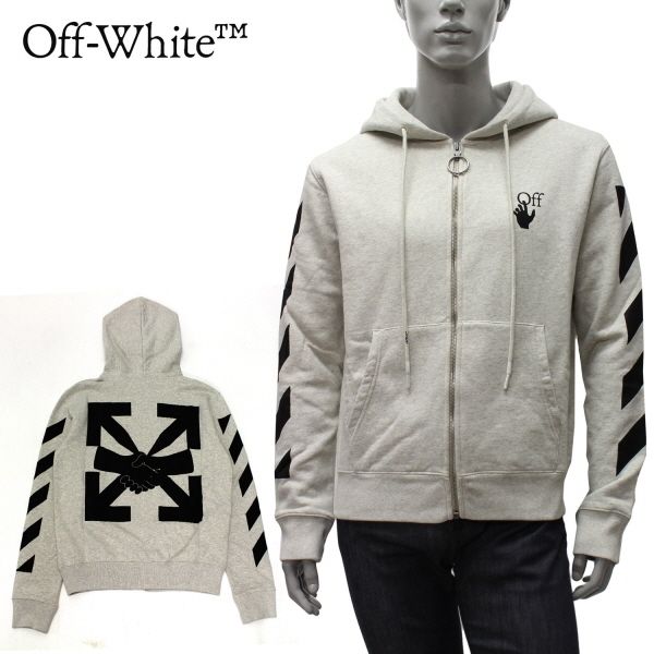 即発】オフホワイト OFF-WHITE DIAG AGREEMENT ジップパーカー (Off クリアランス最安 フーディ パーカー off-white パーカー