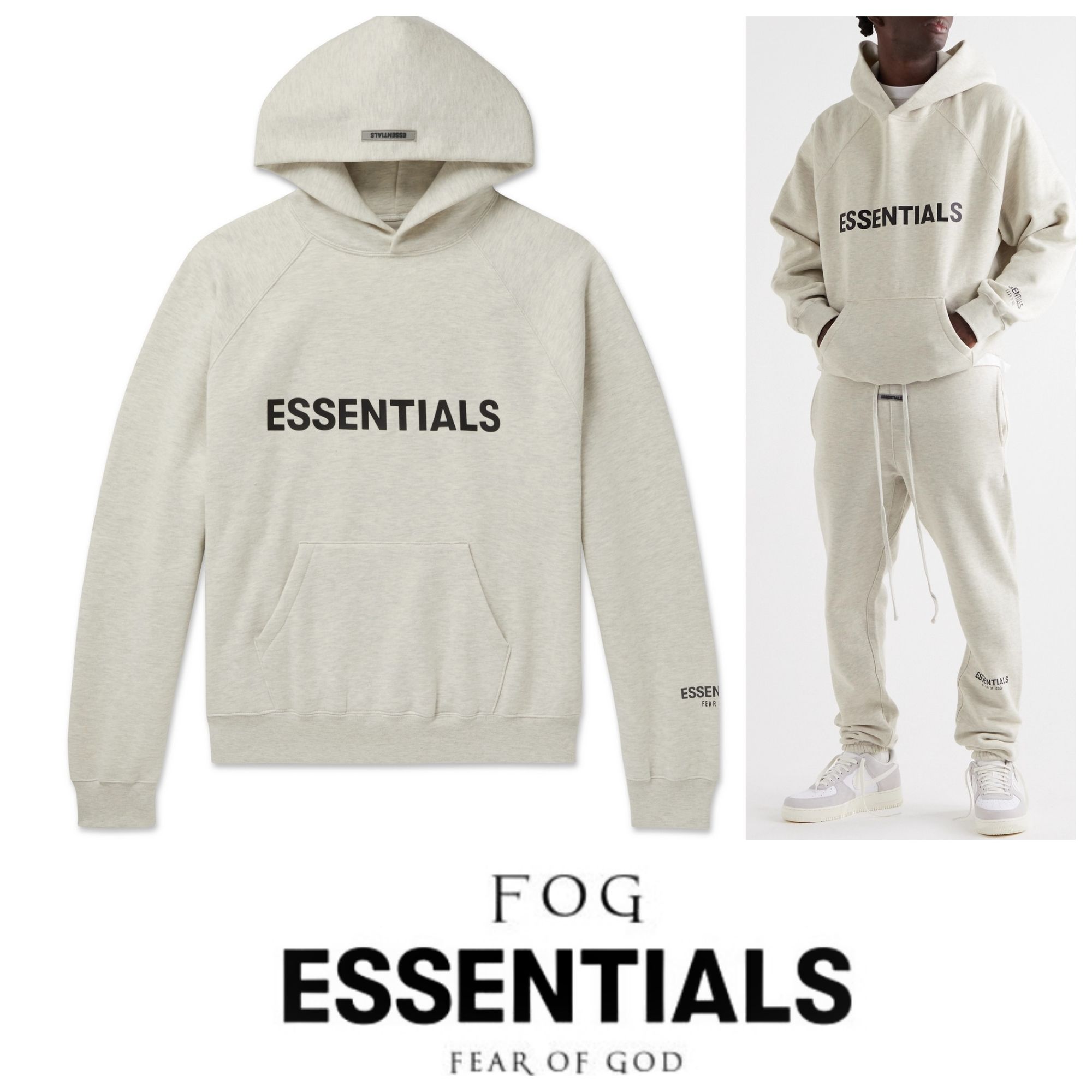 2020新作 OATMEAL】Fear Of God Essentials Logo パーカー (FEAR OF 販売販売店舗 新作FEAR OF GOD フーディパーカー パーカー