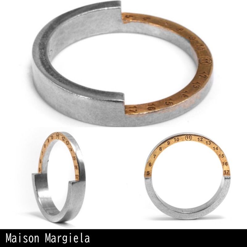 Maison Margiela】バイカラー ナンバー ロゴ リング *送関込* (Maison Maison Margiela】バイカラー ナンバー ロゴ リング *送関込* (Maison