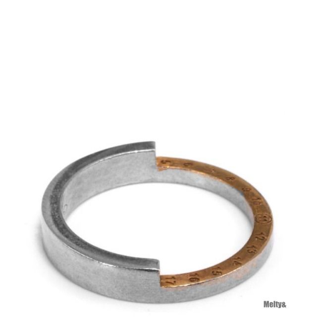 Maison Margiela】バイカラー ナンバー ロゴ リング *送関込* (Maison Maison Margiela】バイカラー ナンバー ロゴ リング *送関込* (Maison