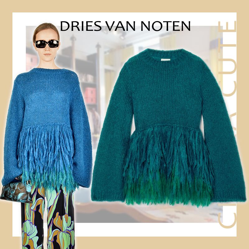 シルバーグレー サイズ Dries Van Notten 20aw インターシャウール