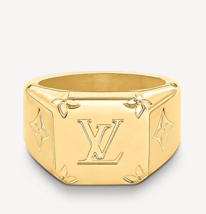 メンズ☆Louis Vuitton シグネットリング モノグラム ゴールド (Louis メンズ☆Louis Vuitton シグネットリング モノグラム ゴールド (Louis