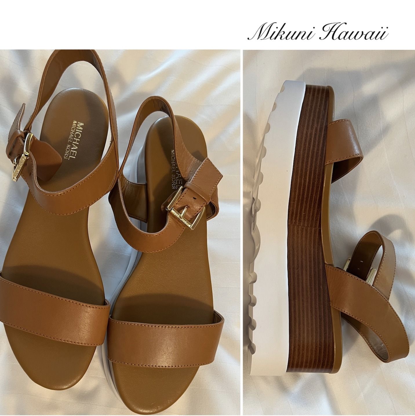 【Michael Kors】Rhoda プラットフォーム サンダル Michael Kors Rhoda Leather Platform Sandal | Arden Fair