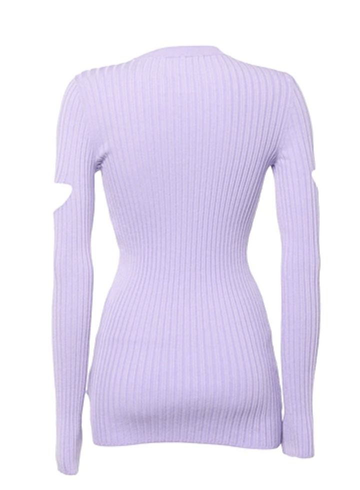 MM6 MAISON MARGIELA トップス ニット リブ カットアウト 黒 (MM6 ...