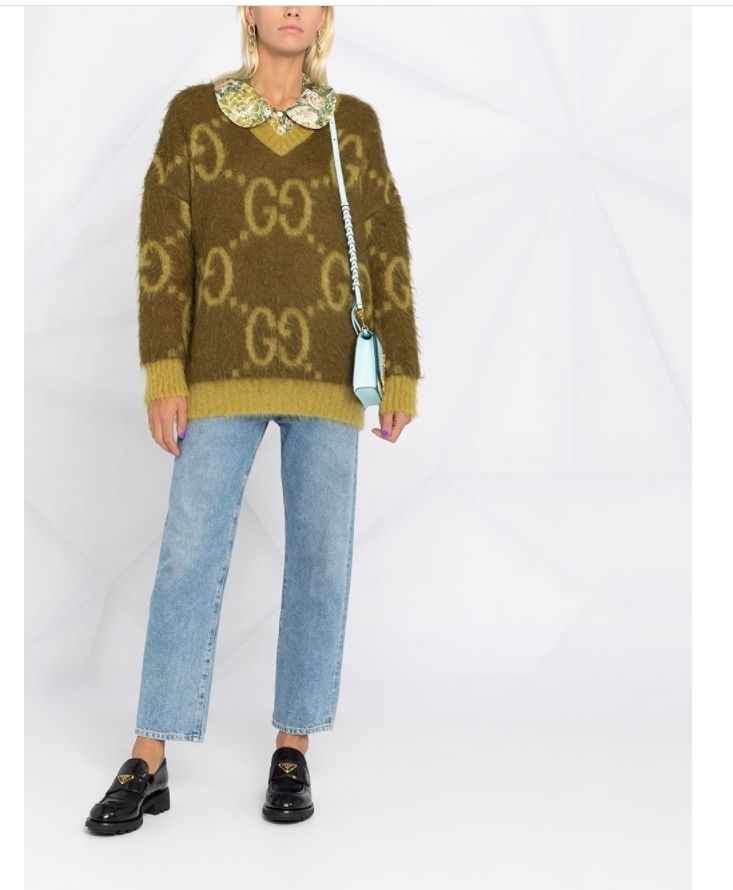 20AW新作 グッチ GG モヘア ウール Vネック セーター (GUCCI/ニット ...
