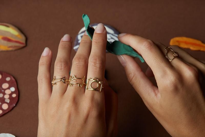 ALIITA】MIAU RING 9K YELLOW GOLD 猫モチーフ リング お座り (ALIITA ALIITA】MIAU RING 9K YELLOW GOLD 猫モチーフ リング お座り (ALIITA