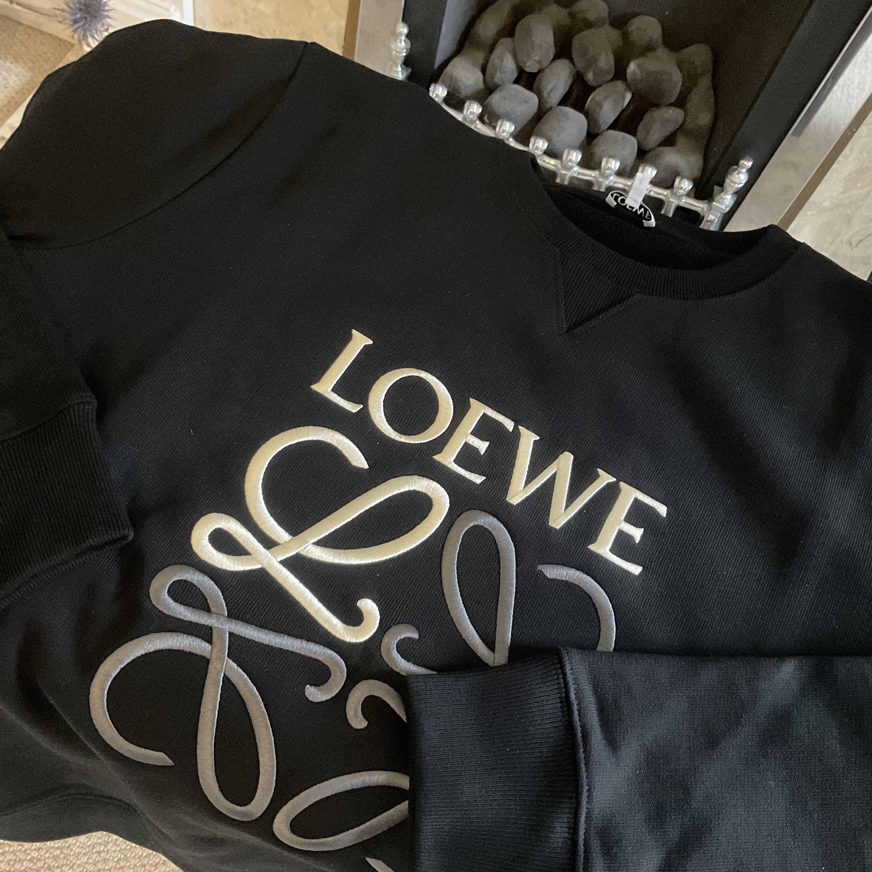 ロエベ loewe アナグラム-刺繍入りコットンスウェットシャツ (LOEWE ロエベ loewe アナグラム-刺繍入りコットンスウェットシャツ (LOEWE