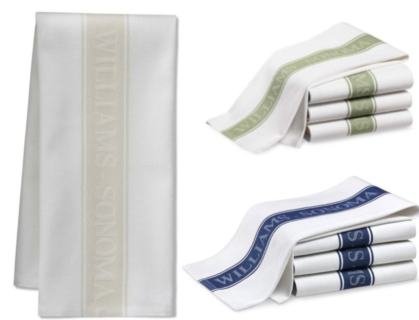 ギフトにも☆Williams Sonoma☆ロゴ入キッチンタオル4枚セット ギフトにも☆Williams Sonoma☆ロゴ入キッチンタオル4枚セット