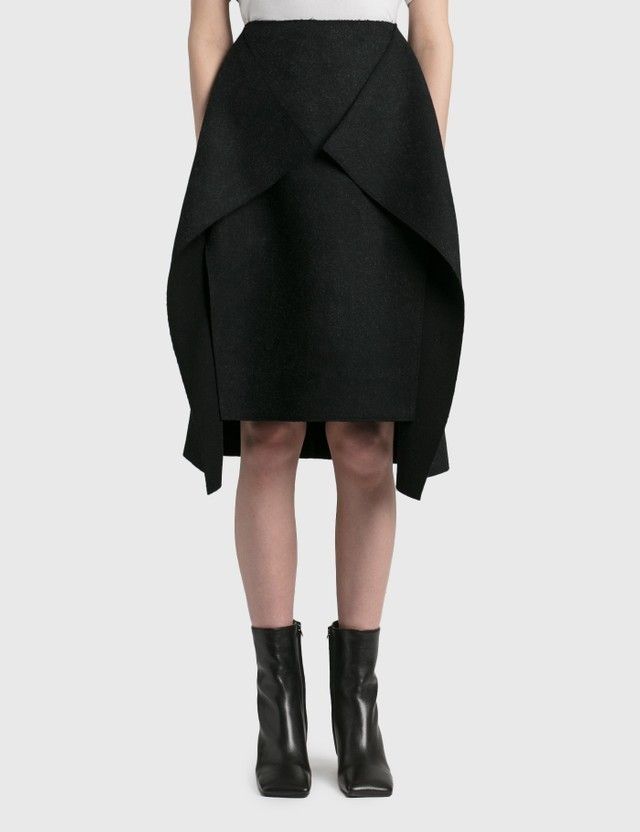 SALE】We11Done スカート *WOOL WING SKIRT* ウール ブラック ...