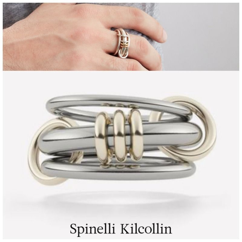 Spinelli Kilcolli☆Gemini BG 3連 リング BK ゴールド ギフト ...