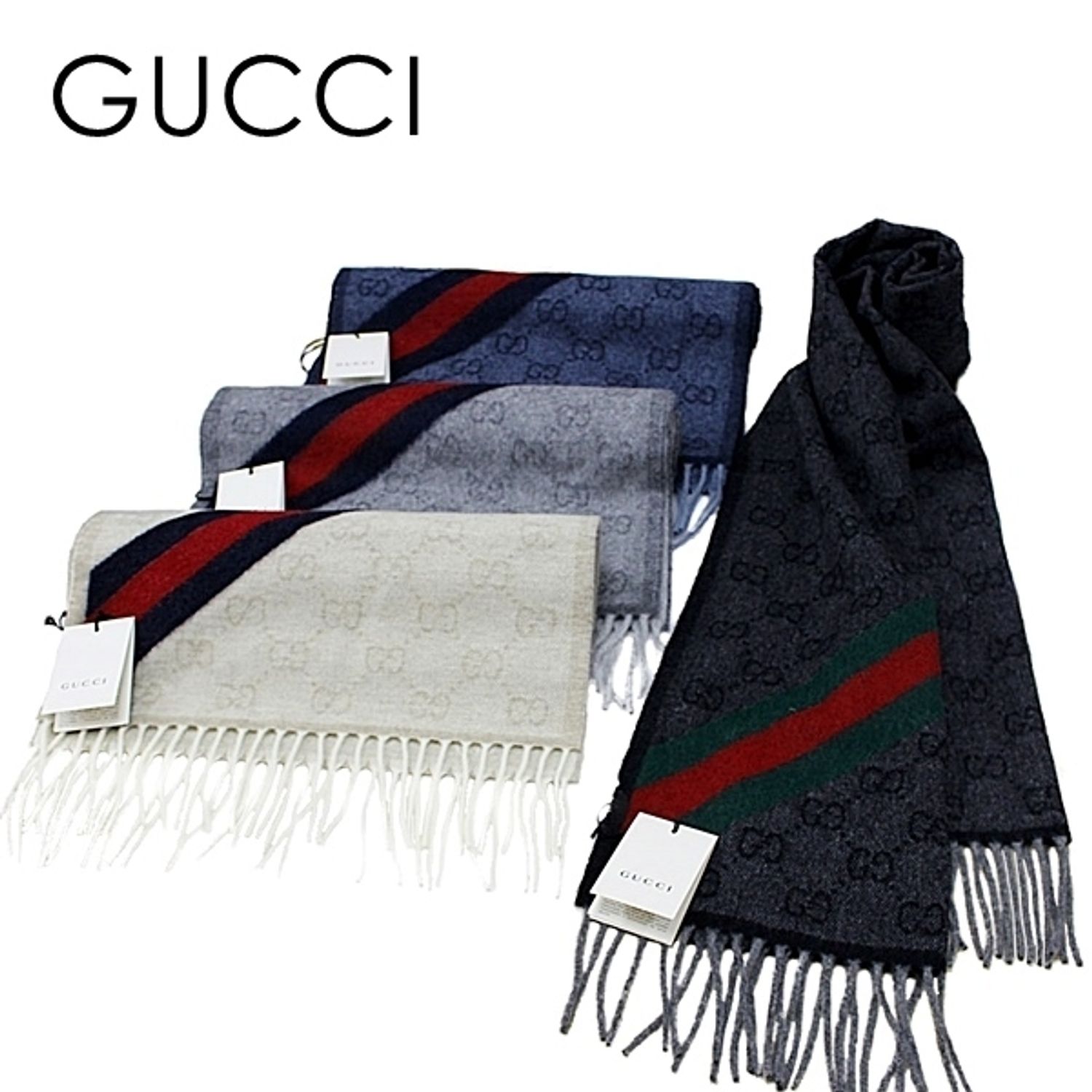 ラッピング袋つき プレゼント オシャレ マフラー 恋人 グッチ Gucci マフラー ストール Buyma