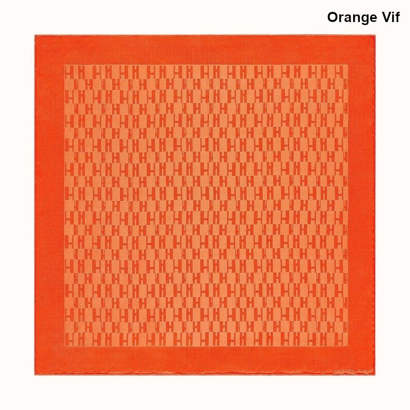 HERMES】Faconnee Grand H pocket square 45♪グランH♪ (HERMES HERMES】Faconnee Grand H pocket square 45♪グランH♪ (HERMES