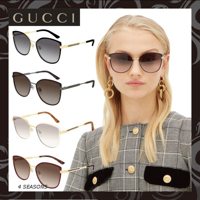 売切必至☆Gucci オーバーサイズ キャットアイサングラス☆New