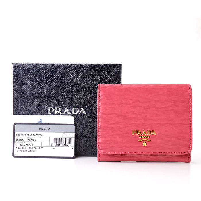 国内発送】PRADA 1MH176 PEONIA 3つ折財布 ギフト対応可 (PRADA ...