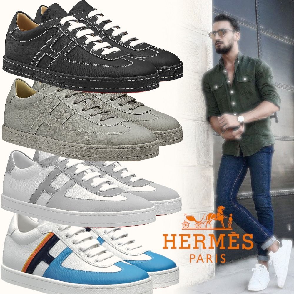 入手困難 ◇HERMES直営店◇希少!エレガント☆Boomerang sneaker ...