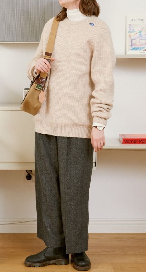 ☆韓国の人気☆【Rolarola】☆R LOL MELANGE KNIT PULLOVE.R ☆韓国の人気☆【Rolarola】☆R LOL MELANGE KNIT PULLOVE.R