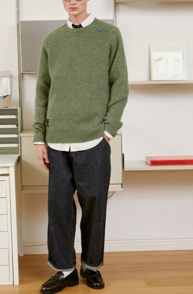 ☆韓国の人気☆【Rolarola】☆R LOL MELANGE KNIT PULLOVE.R ☆韓国の人気☆【Rolarola】☆R LOL MELANGE KNIT PULLOVE.R