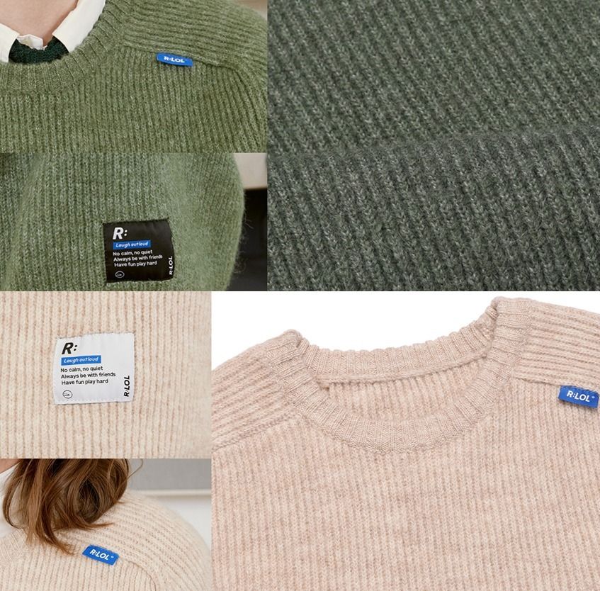 ☆韓国の人気☆【Rolarola】☆R LOL MELANGE KNIT PULLOVE.R ☆韓国の人気☆【Rolarola】☆R LOL MELANGE KNIT PULLOVE.R