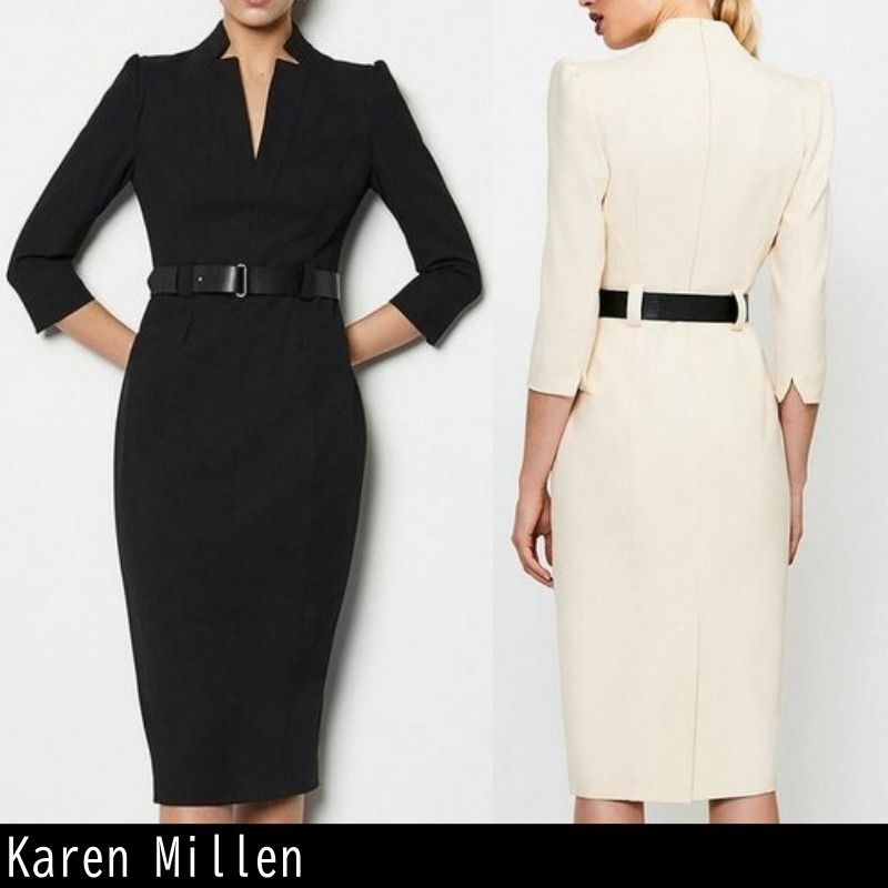 Karen Millen】Forever Dress/ベルト付きワンピース2色/送関込 (Karen Karen Millen】Forever Dress/ベルト付きワンピース2色/送関込 (Karen