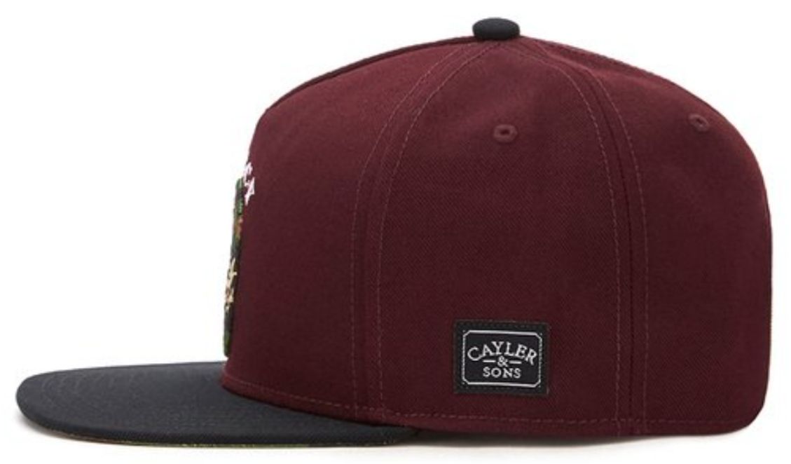 SALE☆Wl Mercy Cap【送込Cayler&Sons】ロゴ/迷彩☆ボルドー黒