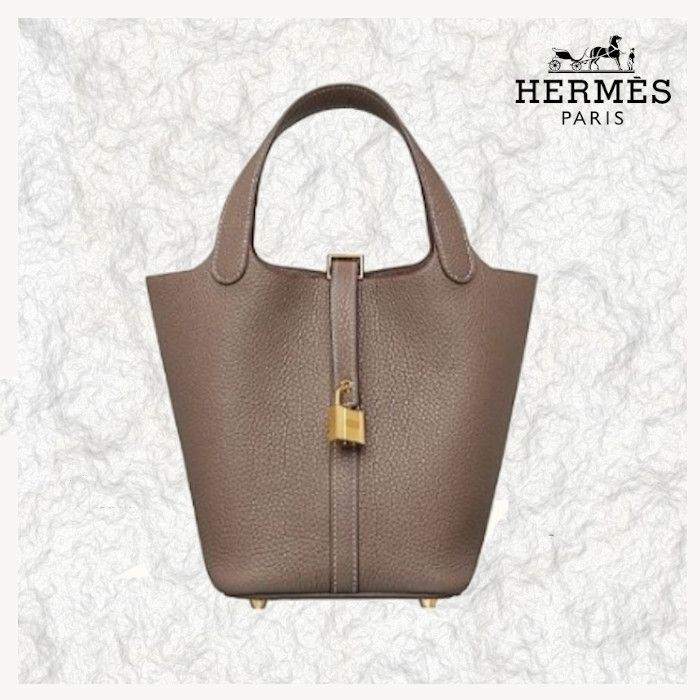 HERMES ピコタンロック18 PM エトゥープ ゴールド金具 エトープ ...