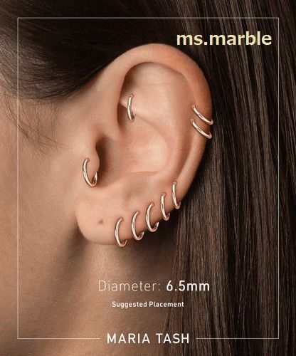 国内発| MARIA TASH Eternity Diamond 18K フープピアス 6.5mm (Maria ...
